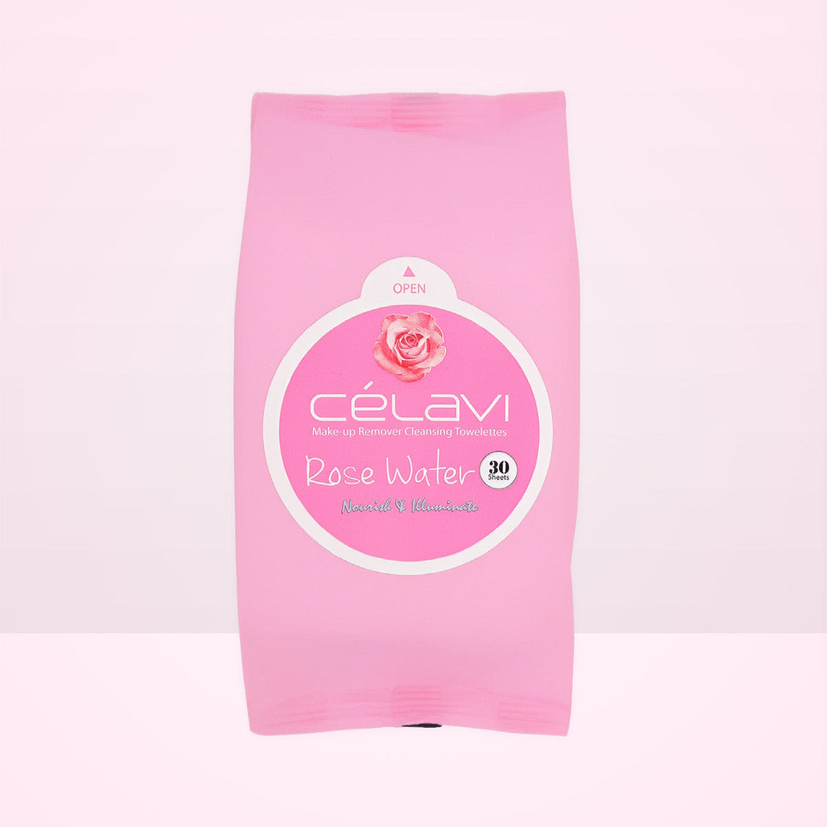 CELAVI Rose Water Make-Up Towelettes