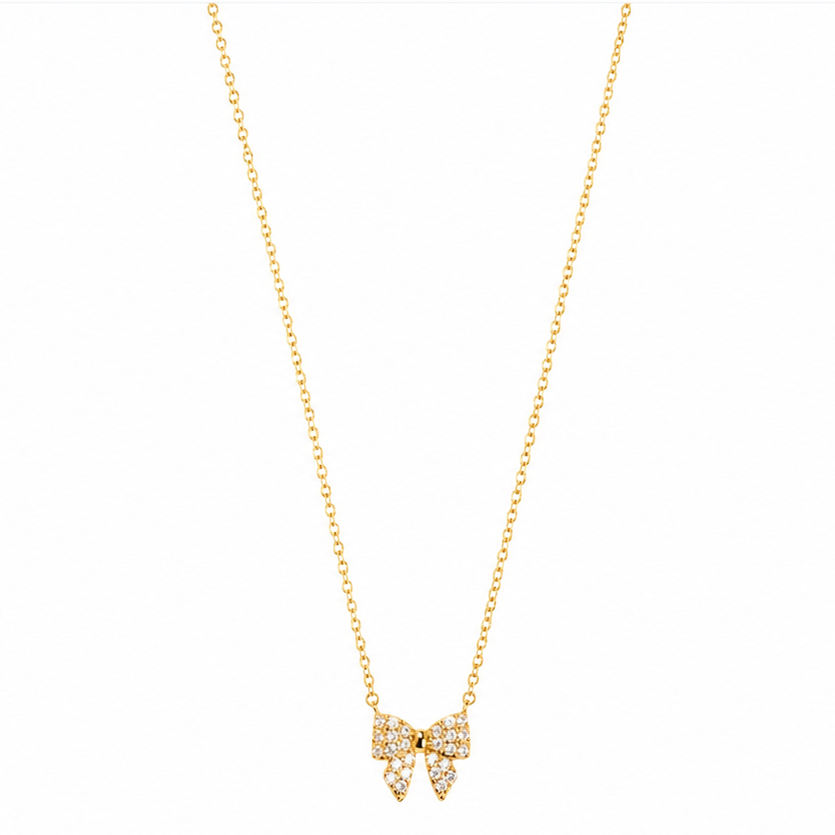 Bow Pendant Short Necklace