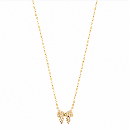 Bow Pendant Short Necklace