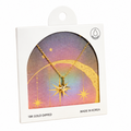 Northern Star Shaped Gold-Dipped Pendant Short Necklace