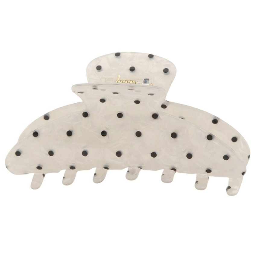 Polka Dot Claw Hair Clip