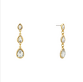 Rhinestone Teardrop Linear Drop Earring
