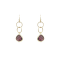 Faceted Stone Drop Earring