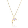 Dolphin Mop Pendant Stainless Steel Necklace