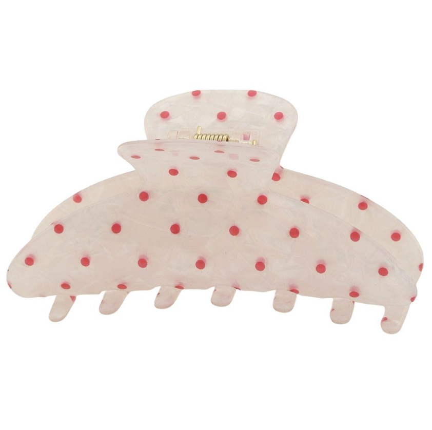 Polka Dot Claw Hair Clip