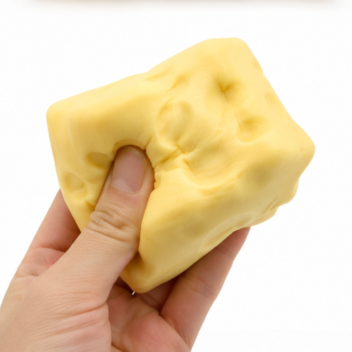 Cheese Cube Squishy Squeeze Toy